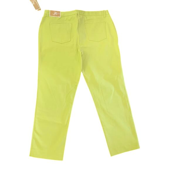 J M Collection Womens Pants Size 16 Lime Green Tummy Control Slim Leg Stretch - Picture 11 of 13